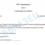 Образец приказа о назначении на должность Директора ООО